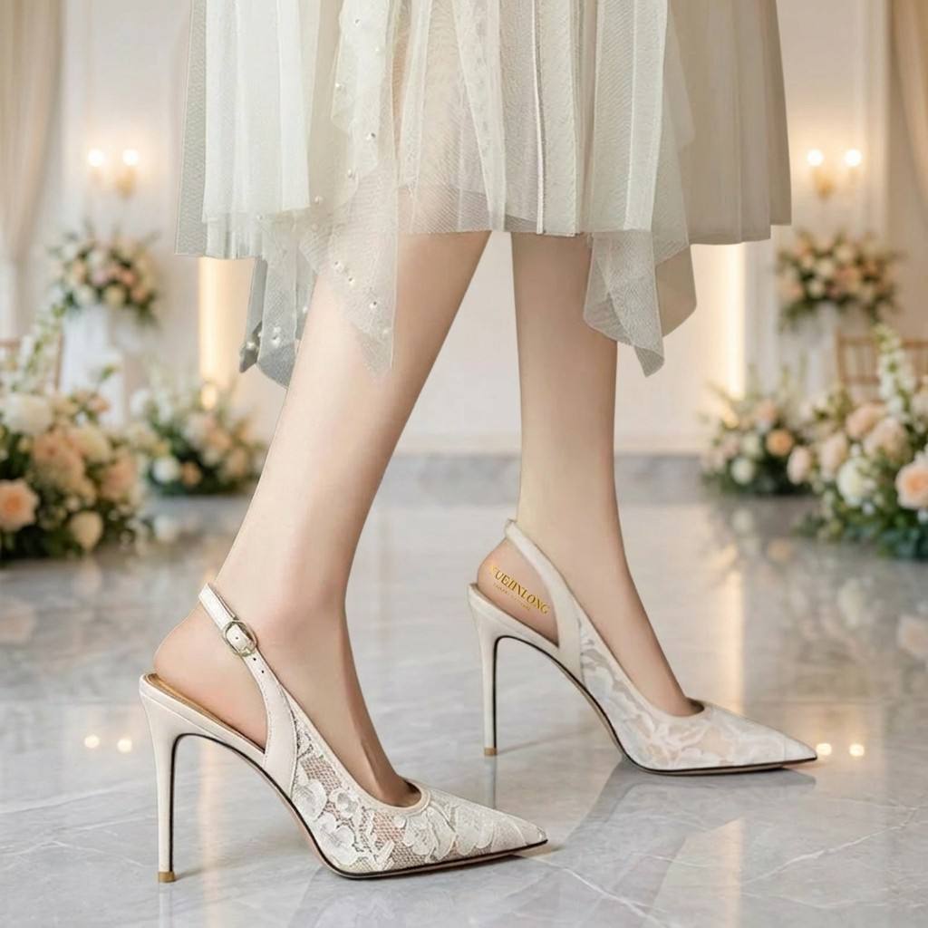 Sexy Sharp Toe Lace Mules Wome - Wedding Super 评论和价格