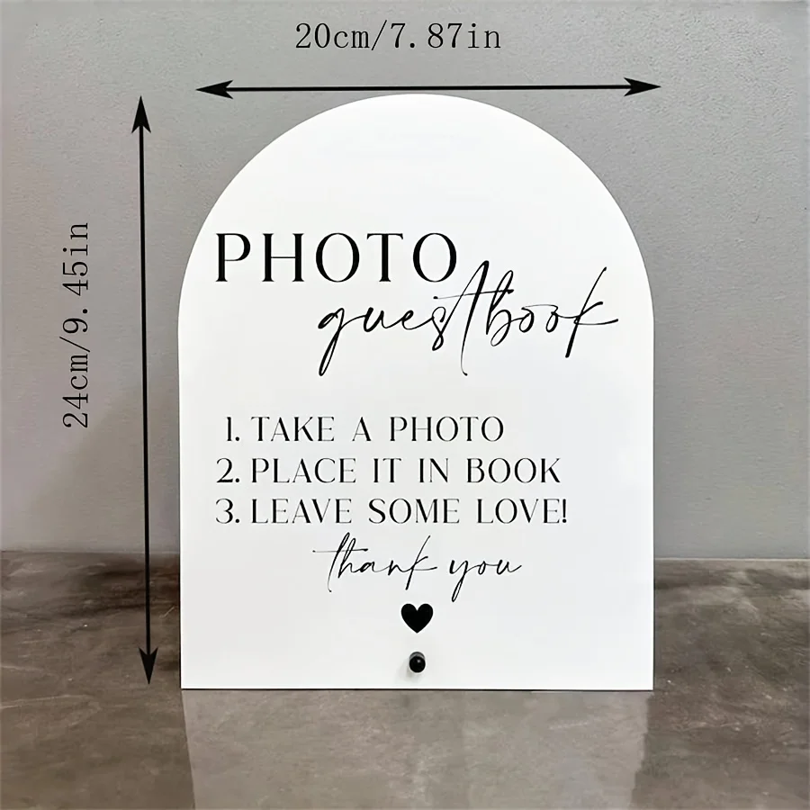Elegant Acrylic Wedding Photo  - Personalized Guest Book 评论和价格