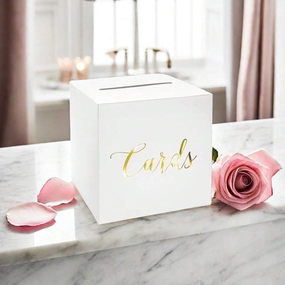 Creative White Black Wedding C - Wedding Card Box 评论和价格