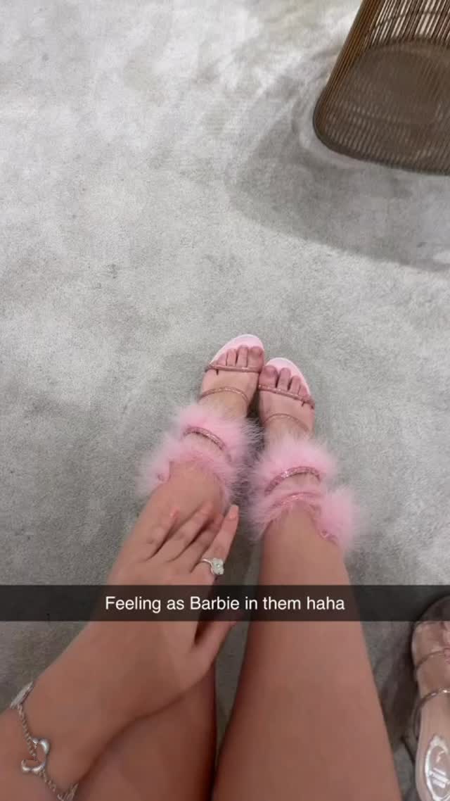 Pink fur ankle warp crystal hi - Wedding Super 评论和价格