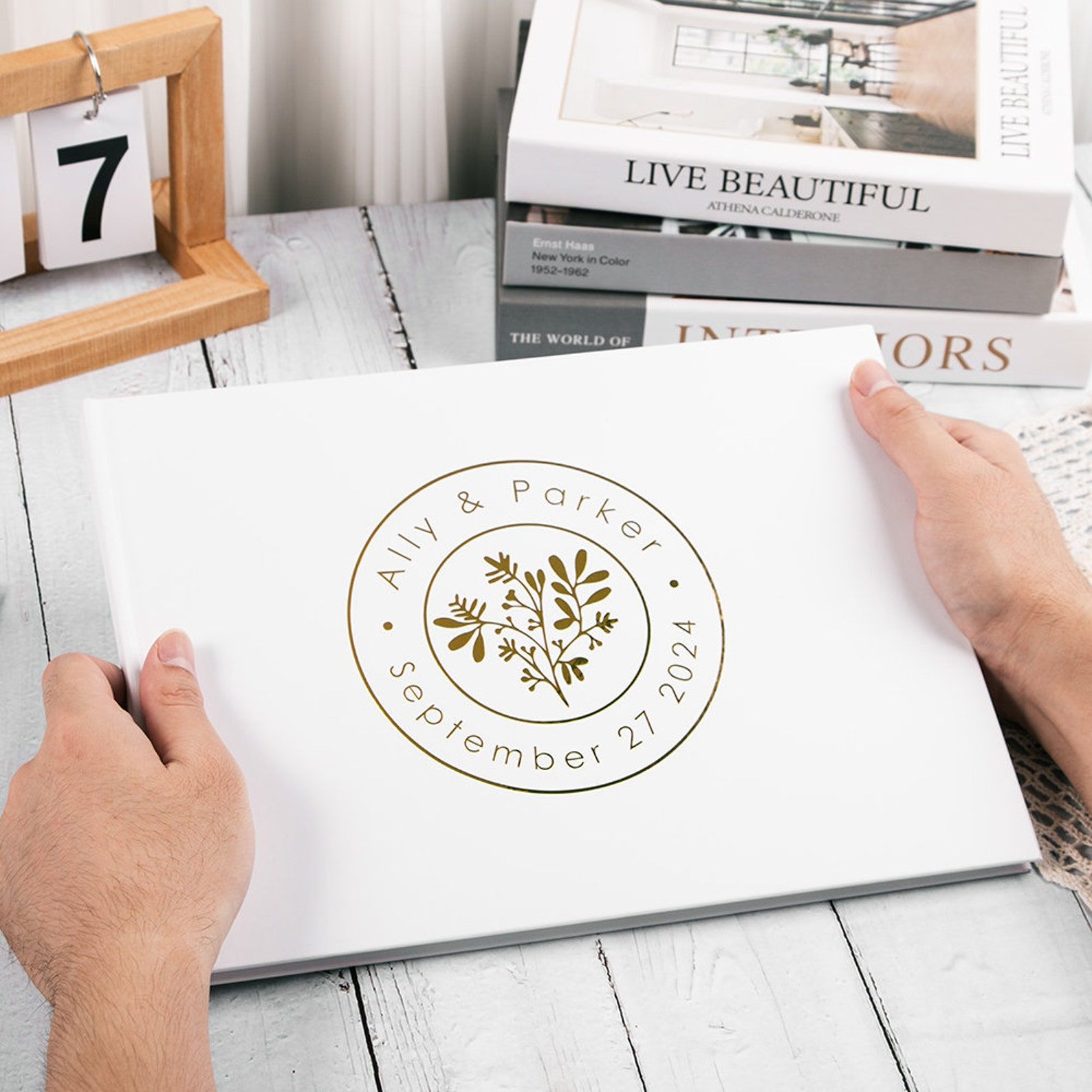 Custom Wedding Guestbook Perso - Personalized Guest Book 评论和价格